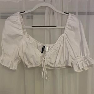 H&M white crop top
